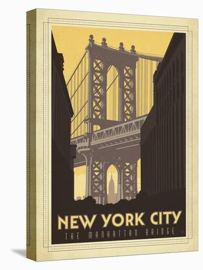 New York City: The Manhattan Bridge-Anderson Design Group-Stretched Canvas