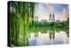 New York City, USA at the Central Park Lake and Upper West Side Skyline.-Sean Pavone-Premier Image Canvas