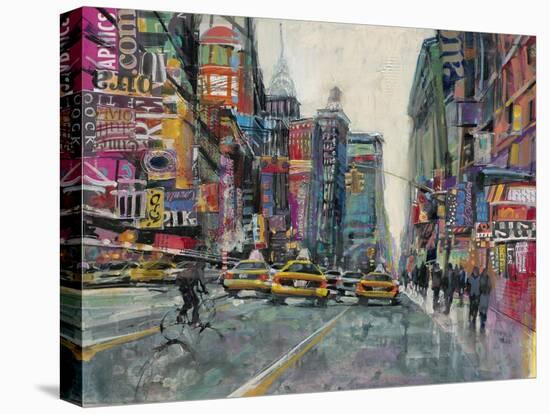 New York Collage 1-Patti Mollica-Stretched Canvas