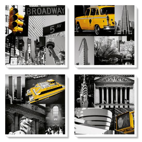 New York Collage-null-Stretched Canvas