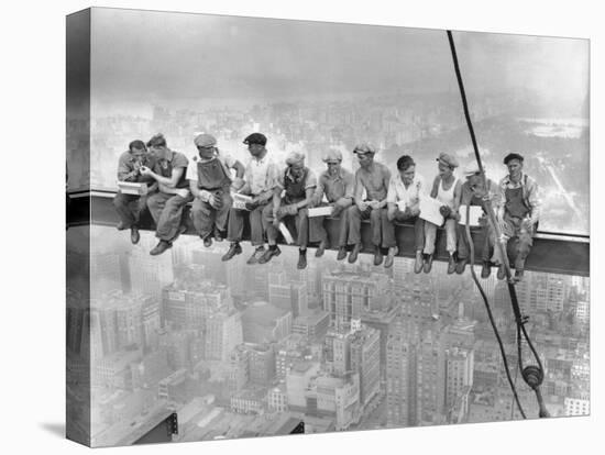 New York Construction Workers Lunching on a Crossbeam-null-Premier Image Canvas