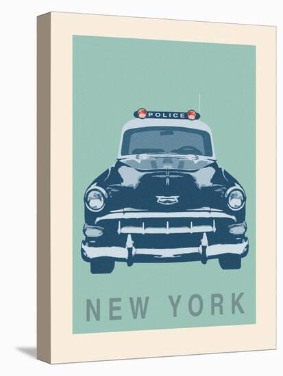 New York - Cop Car-Ben James-Stretched Canvas