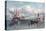 New York Harbor and the Brooklyn Bridge-Andrew W. Melrose-Premier Image Canvas