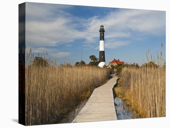 New York, Long Island, Fire Island, Robert Moses State Park, Fire Island Lighthouse, USA-Walter Bibikow-Premier Image Canvas