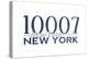 New York, New York - 10007 Zip Code (Blue)-Lantern Press-Stretched Canvas