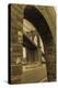 NEW YORK, NEW YORK, USA - Looking up at Manhattan Bridge - Sepia treatment-Panoramic Images-Premier Image Canvas