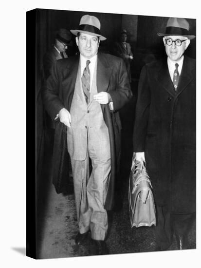 New York Organized Crime Boss, Frank Costello (Left), with His Lawyer, George Wolf-null-Stretched Canvas