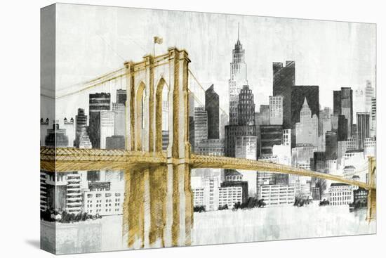 New York Skyline I Yellow Bridge no Words-Avery Tillmon-Stretched Canvas