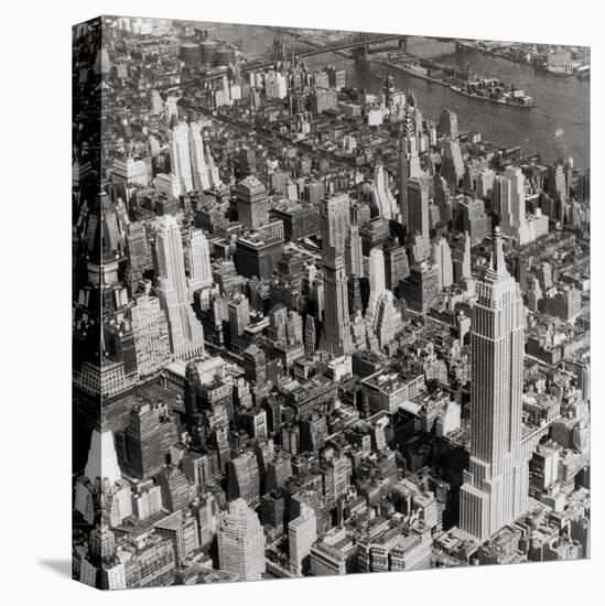 New York Skyline, Summer-The Chelsea Collection-Stretched Canvas