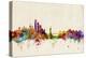 New York Skyline-Michael Tompsett-Stretched Canvas