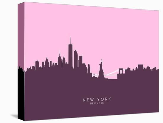 New York Skyline-Michael Tompsett-Stretched Canvas