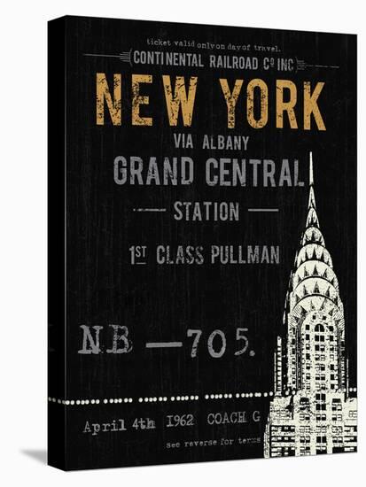 New York Travel-The Vintage Collection-Stretched Canvas