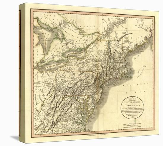 New York, Vermont, New Hampshire, c.1806-John Cary-Stretched Canvas