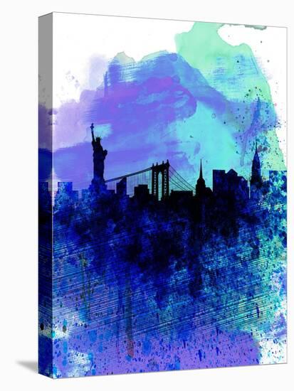 New York Watercolor Skyline 2-NaxArt-Stretched Canvas