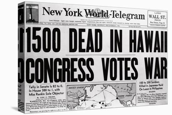 New York World Telegram on War Fatalities in Hawaii-Bettmann-Premier Image Canvas