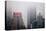 New Yorker Building in Fog NYC-null-Stretched Canvas