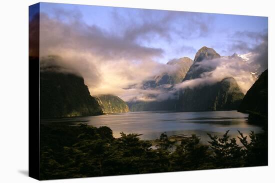 New Zealand Milford Sound During a Storm-null-Premier Image Canvas
