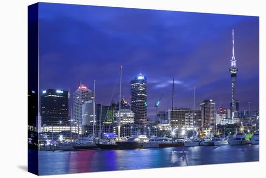 New Zealand, North Island, Auckland. Viaduct Harbor-Walter Bibikow-Premier Image Canvas