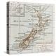 New Zealand Old Map-marzolino-Stretched Canvas