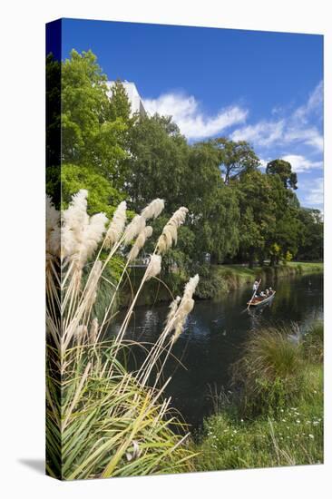 New Zealand, South Island, Christchurch, punting on the Avon River-Walter Bibikow-Premier Image Canvas