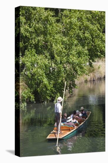 New Zealand, South Island, Christchurch, punting on the Avon River-Walter Bibikow-Premier Image Canvas