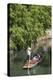 New Zealand, South Island, Christchurch, punting on the Avon River-Walter Bibikow-Premier Image Canvas