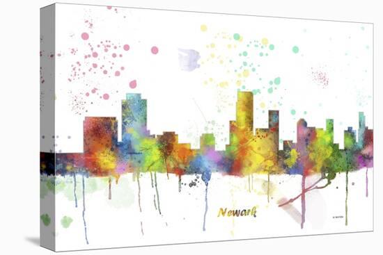 Newark New Jersey Skyline MCLR 1-Marlene Watson-Premier Image Canvas