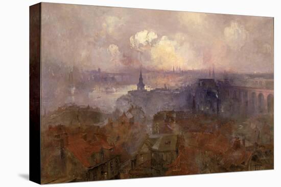 Newcastle Upon Tyne from the East, 1898-Niels Moller Lund-Premier Image Canvas