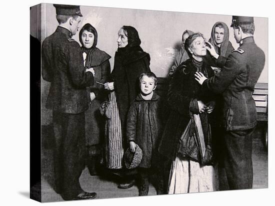 Newly Arrived Immigrants Undergoing Medical Examination on Ellis Island, New York, c.1910-null-Premier Image Canvas