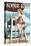 Newport Beach, California - Lifeguard Pinup-Lantern Press-Stretched Canvas