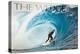 Newport Beach, California - Surfer in Perfect Wave-Lantern Press-Stretched Canvas