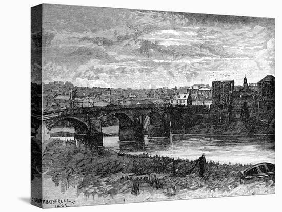 Newport Castle and Bridge, Newport, Wales, 1900-null-Premier Image Canvas