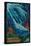 Newport, Oregon - Bottlenose Dolphins Mosaic-Lantern Press-Stretched Canvas