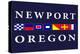 Newport, Oregon - Nautical Flags-Lantern Press-Stretched Canvas