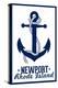 Newport, Rhode Island - Anchor Design-Lantern Press-Stretched Canvas