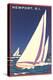 Newport, Rhode Island, Sailboat Graphics-null-Stretched Canvas