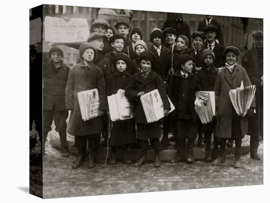 Newsies-Lewis Wickes Hine-Stretched Canvas