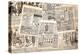 Newspaper Pages with Antique Advertising. Woman's Fashion Magazine-LiliGraphie-Premier Image Canvas