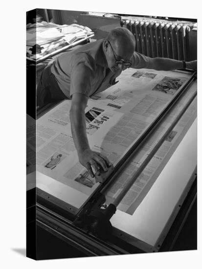 Newspaper Printing, Mexborough, South Yorkshire, 1959-Michael Walters-Premier Image Canvas