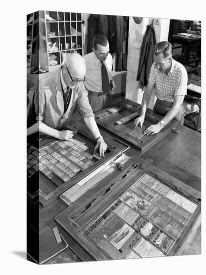 Newspaper Typesetting, Mexborough, South Yorkshire, 1959-Michael Walters-Premier Image Canvas