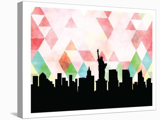 Newyork Triangle-Paperfinch 0-Stretched Canvas