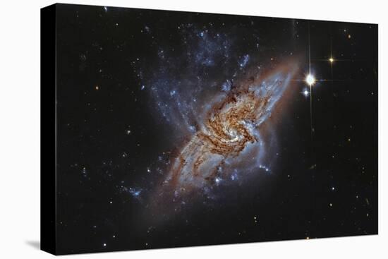 Ngc 3314, a Pair of Overlapping Spiral Galaxies-null-Premier Image Canvas