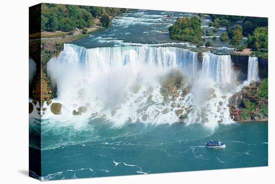 Niagara Falls Aerial Panorama-null-Stretched Canvas