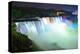 Niagara Falls Lit at Night -null-Stretched Canvas