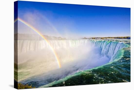 Niagara Falls Rim & Rainbow-null-Stretched Canvas