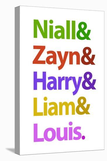 Niall Zayn Harry Liam and Louis Music Poster-null-Stretched Canvas
