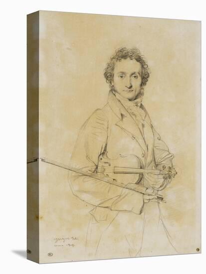 Niccolo Paganini, Violinist, 1819-Jean-Auguste-Dominique Ingres-Premier Image Canvas