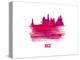 Nice Skyline Brush Stroke - Red-NaxArt-Stretched Canvas