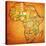 Niger on Actual Map of Africa-michal812-Stretched Canvas