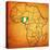 Nigeria on Actual Map of Africa-michal812-Stretched Canvas